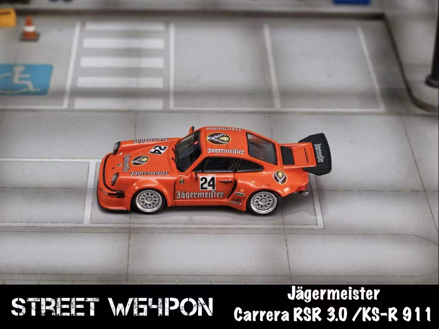 Street Weapon 1:64 Porsche 911 SC 3.0 KS-R Orange Jagermeister Limited 499 Pieces