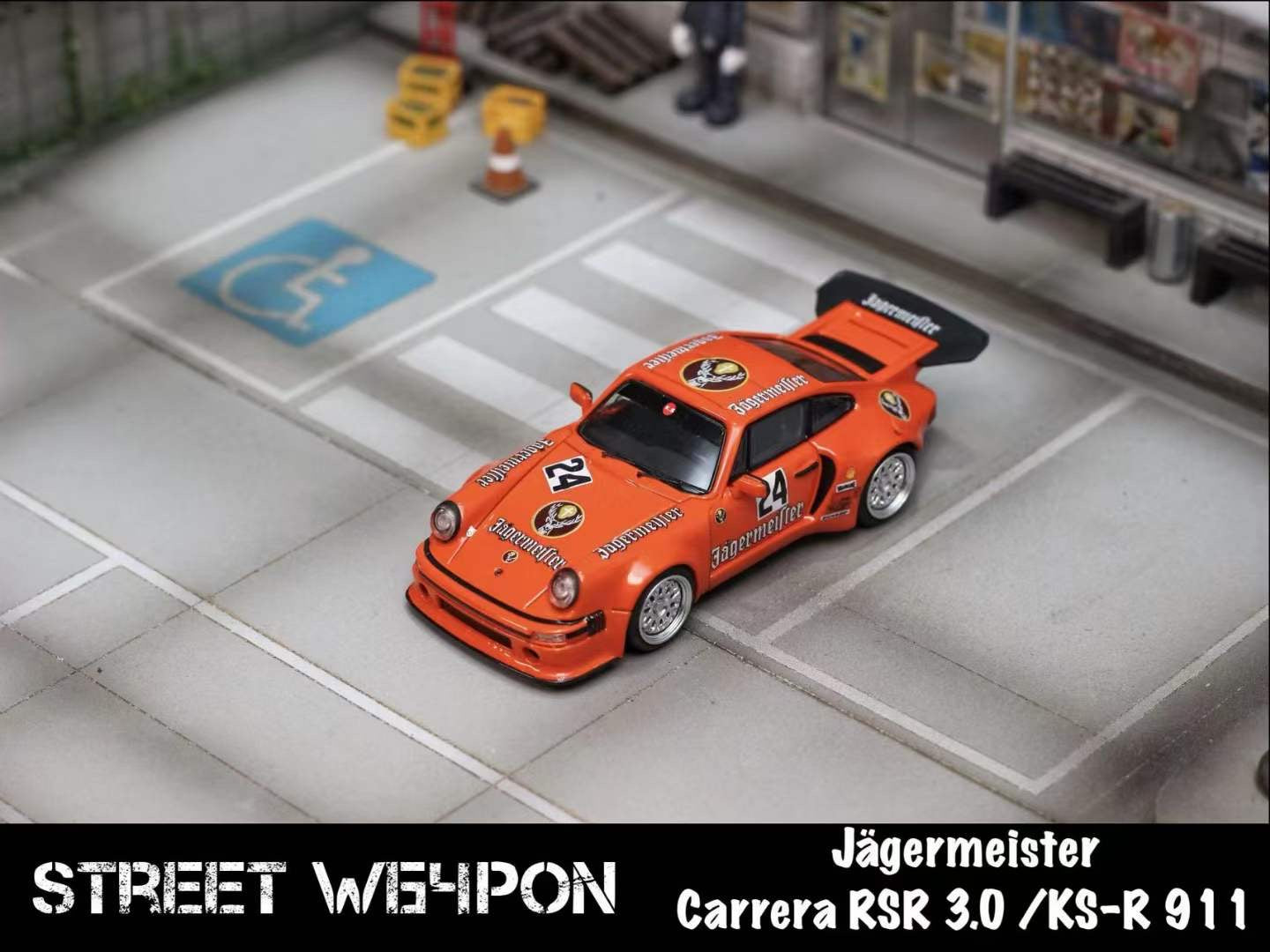 Street Weapon 1:64 Porsche 911 SC 3.0 KS-R Orange Jagermeister Limited 499 Pieces