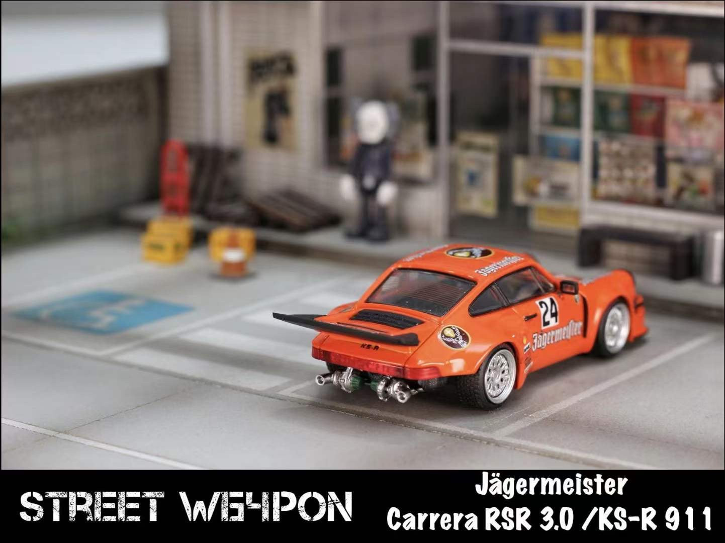 Street Weapon 1:64 Porsche 911 SC 3.0 KS-R Orange Jagermeister Limited 499 Pieces