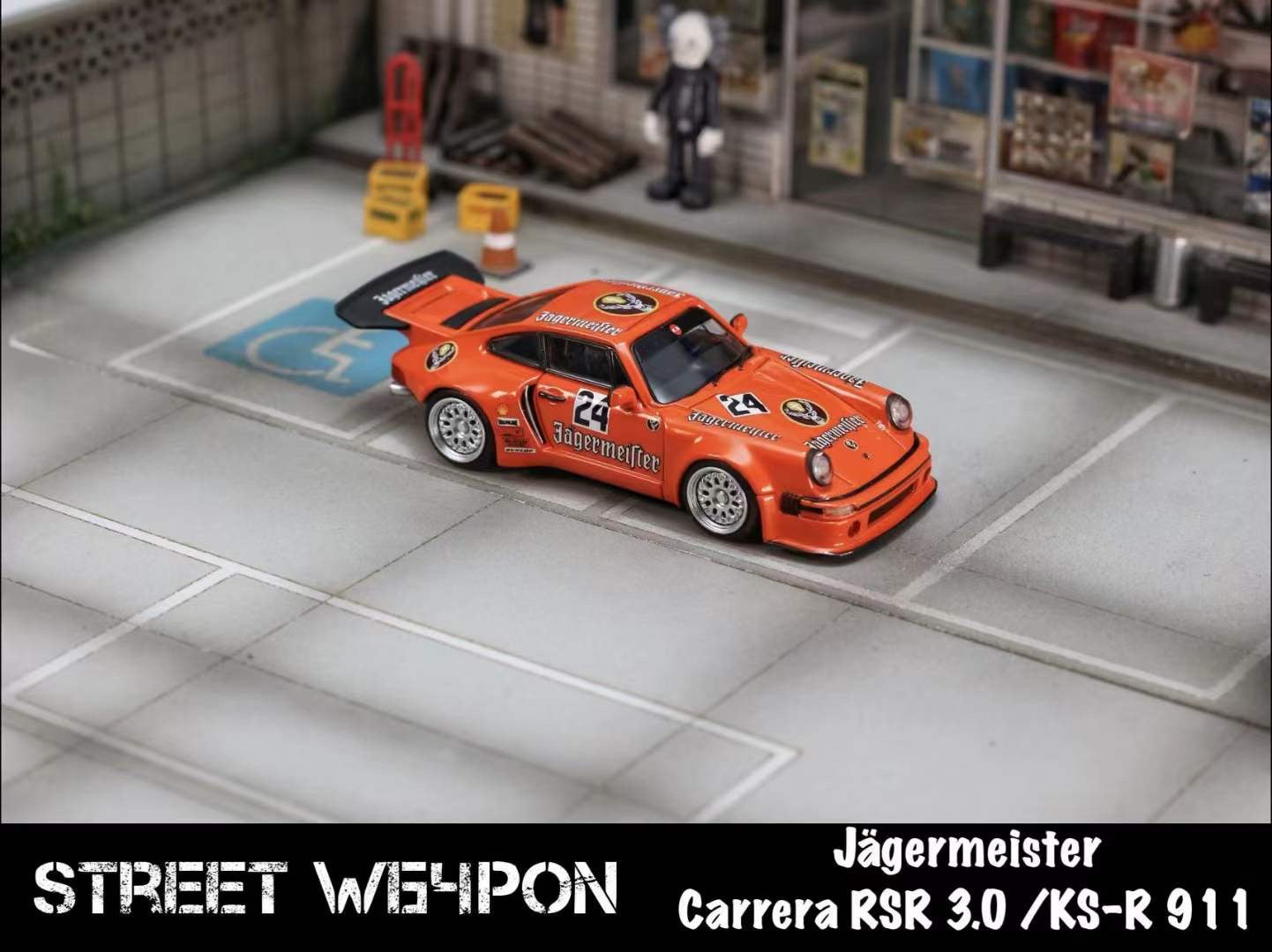 Street Weapon 1:64 Porsche 911 SC 3.0 KS-R Orange Jagermeister Limited 499 Pieces