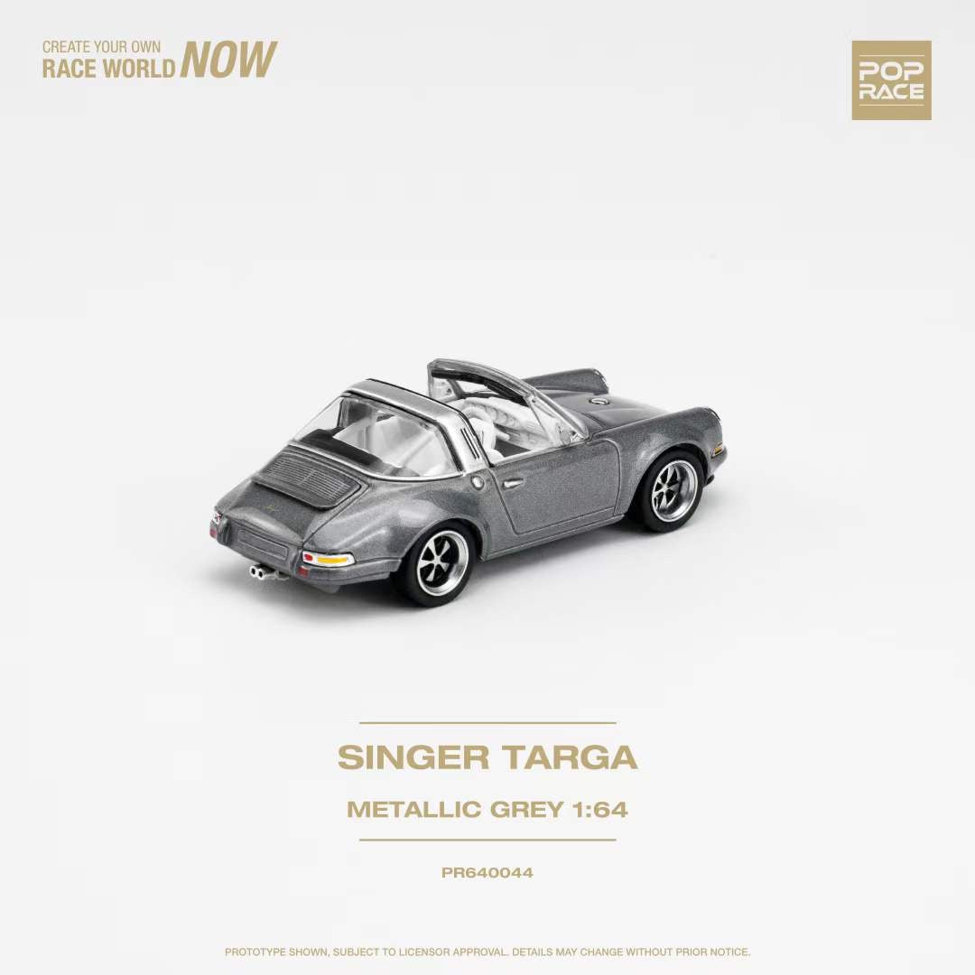 Pop Race 1:64 Porsche Singer Targa Metallic Grey (PR640044)