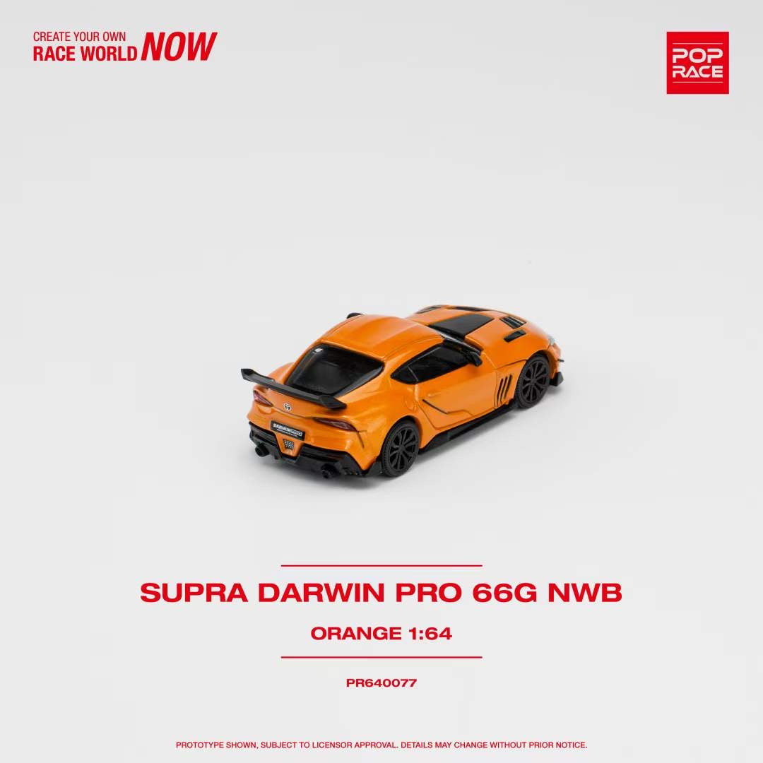 Pop Race 1:64 Toyota Supra Darwin Pro 66G NWB Orange (PR640077)