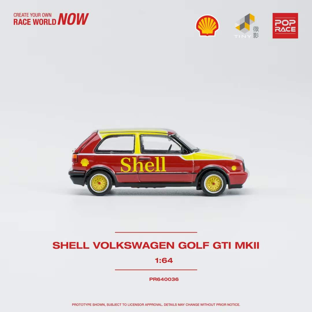 Pop Race 1:64 Volkswagen Golf GTI MKII MK2 Shell Edition Openable Rear Boot (PR640036)