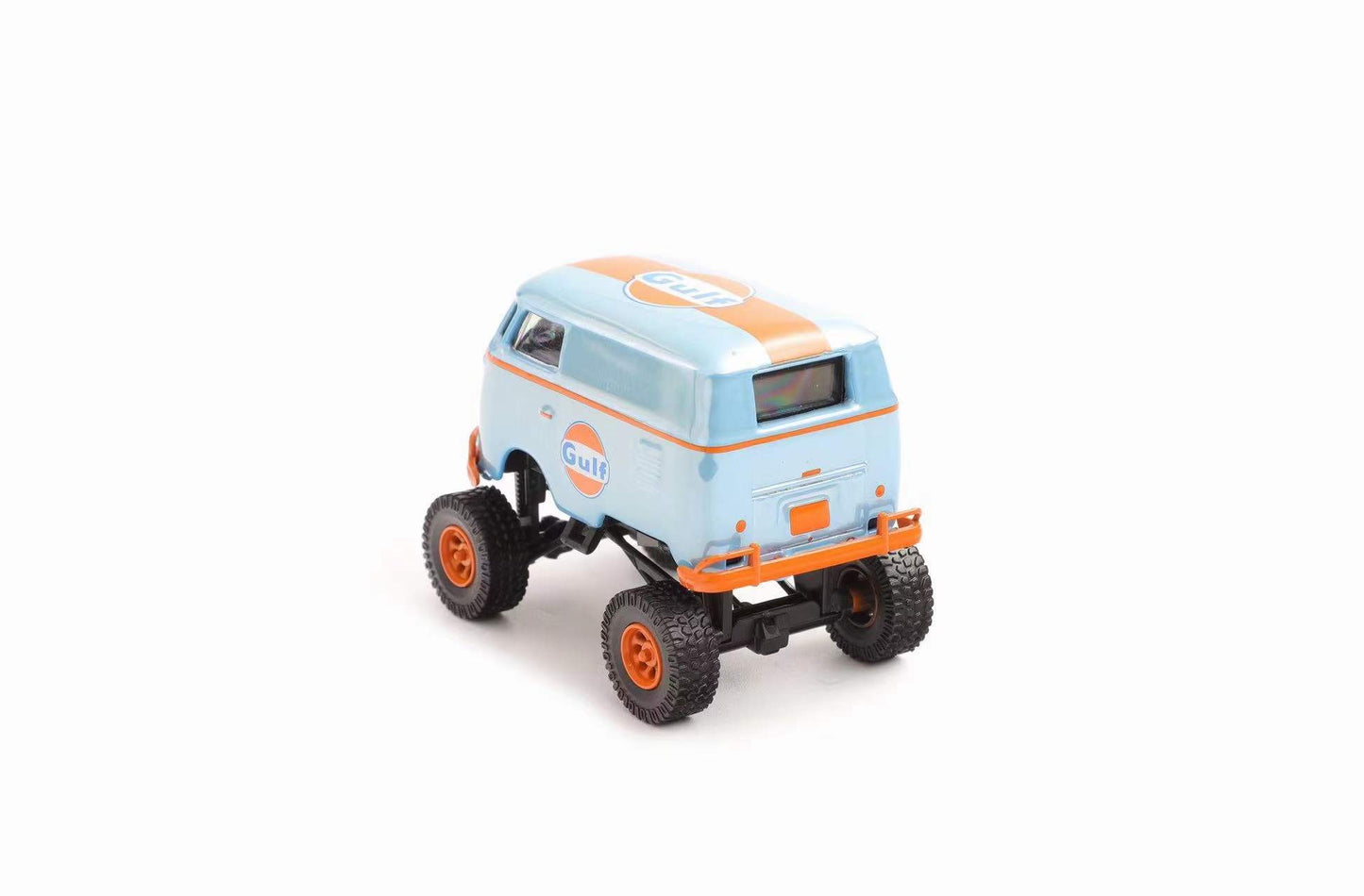 HY Model 1:64 Volkswagen T1 Kombi Camper Van Short Axis Egg Car Gulf Edition 4x4 Monster Truck Wheels
