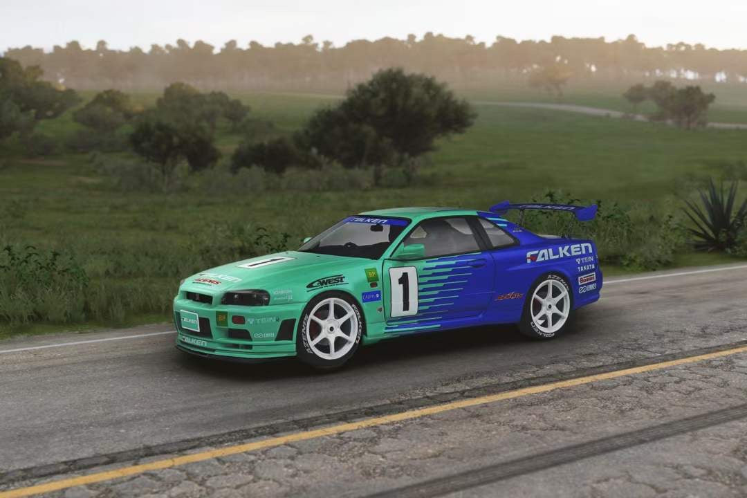 Fast Speed 1:64 Nissan GT-R BNR34 R34 Falken #1 Edition