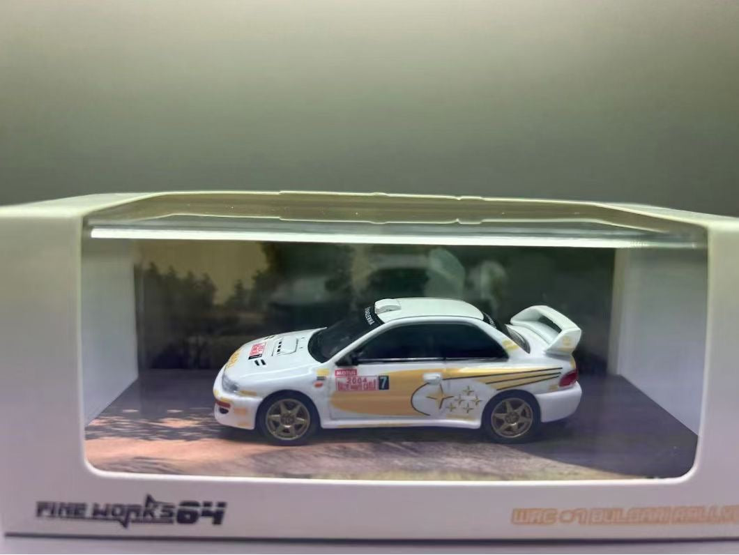 Fine Works 1:64 Subaru Impreza WRC 2004 Rallye Monte Carlo White Limited 499 Pieces