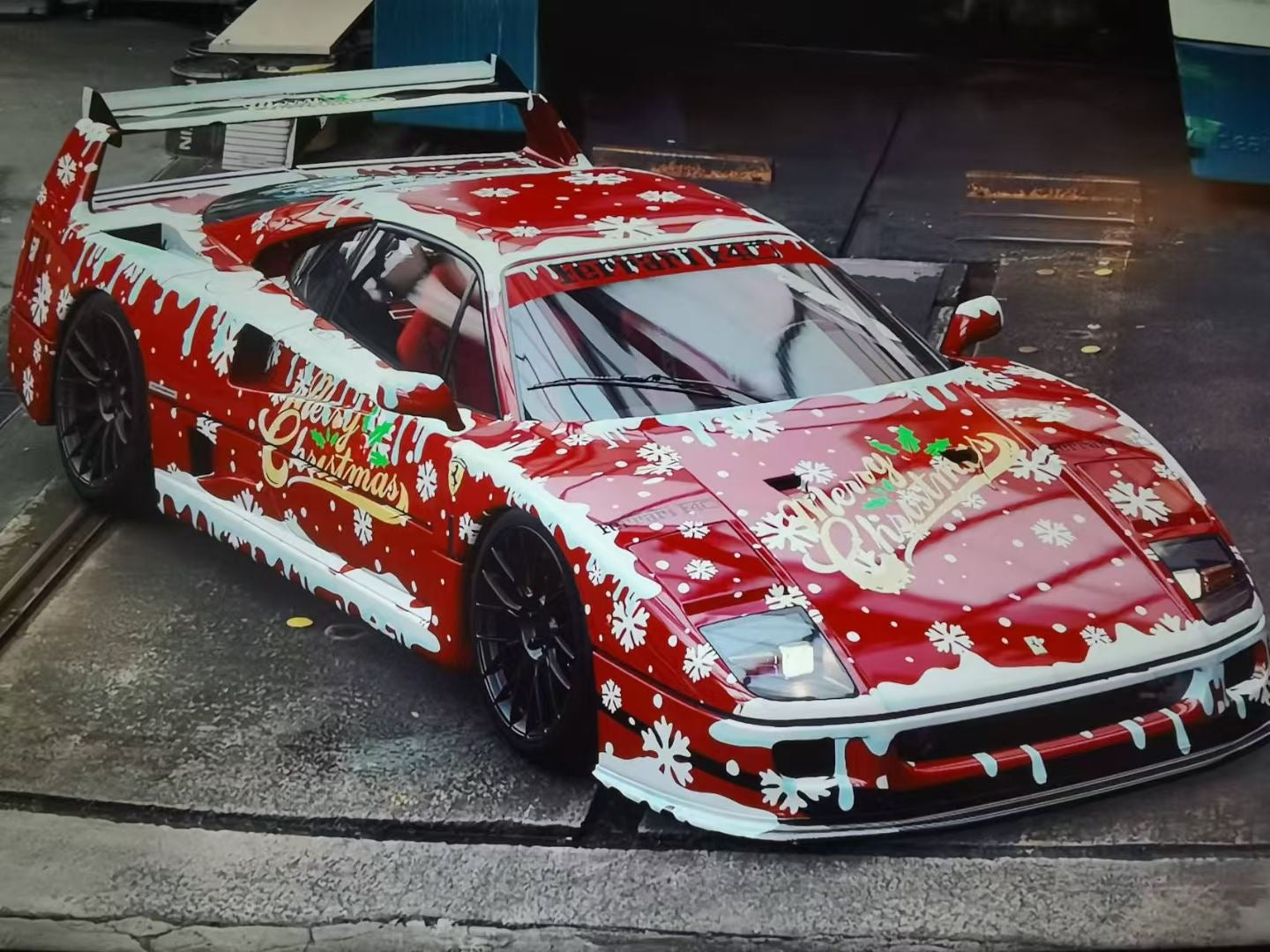 Demon King Auto 1:64 Ferrari F40 LB-Works LBWK Liberty Walk Openable Gull Wing Doors Christmas Edition Red Individual Number Limited 600 Pieces (Chase of a Chase Car)