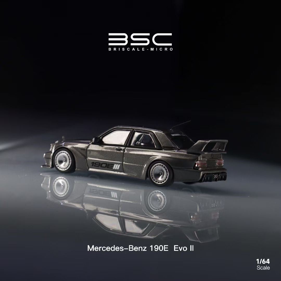BSC X Rhino Model 1:64 Mercedes Benz 190E W201 KS Concept Evo III Gun Grey Limited 400 Pieces