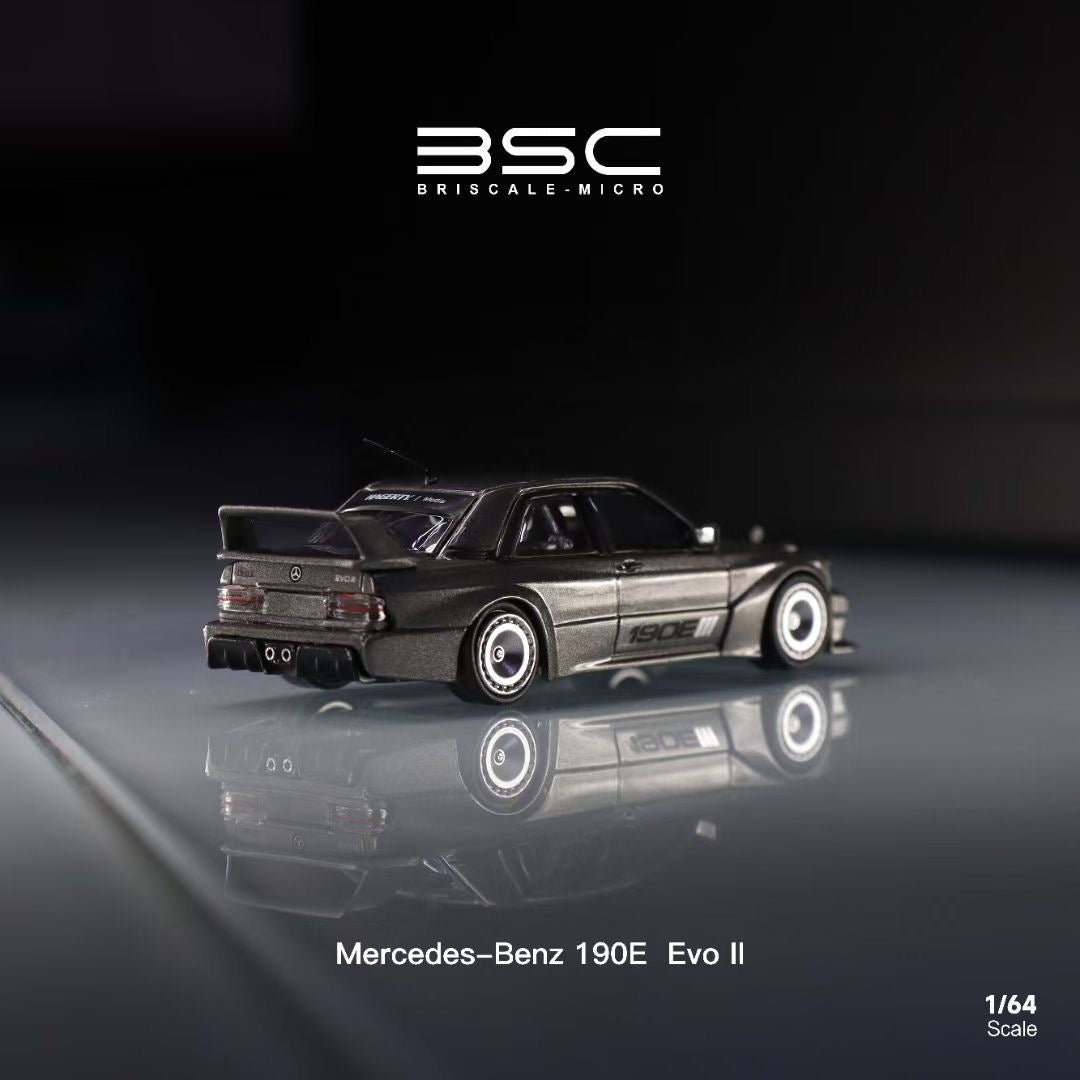 BSC X Rhino Model 1:64 Mercedes Benz 190E W201 KS Concept Evo III Gun Grey Limited 400 Pieces