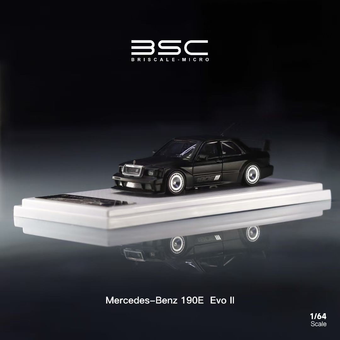 BSC X Rhino Model 1:64 Mercedes Benz 190E W201 KS Concept Evo III Matt Black Limited 400 Pieces