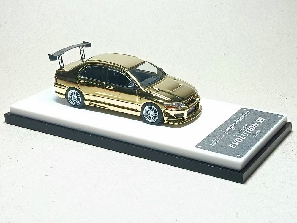 Model Collect 1:64 Mitsubishi Lancer Evolution 7 EVO VII Chrome Gold