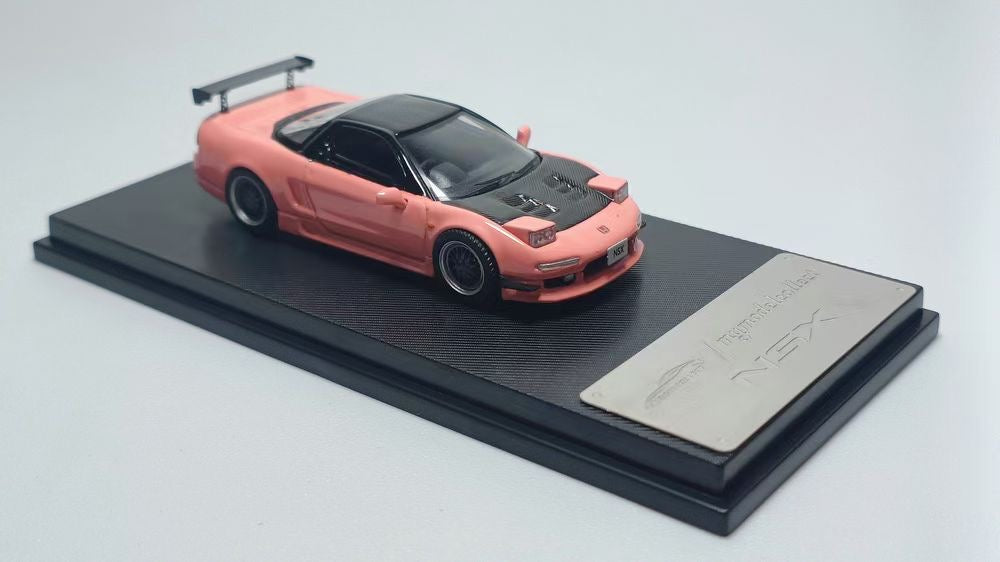 Model Collect 1:64 Honda NSX NA1 Pink with Carbon Hood
