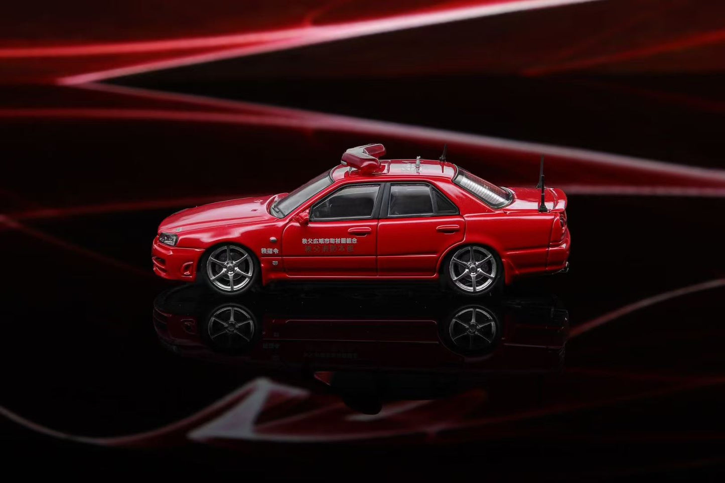 Mortal 1:64 Nissan Skyline GT-R ER34 25GTT GT-T Turbo Japanese Fire Department Red Limited 699 Pieces