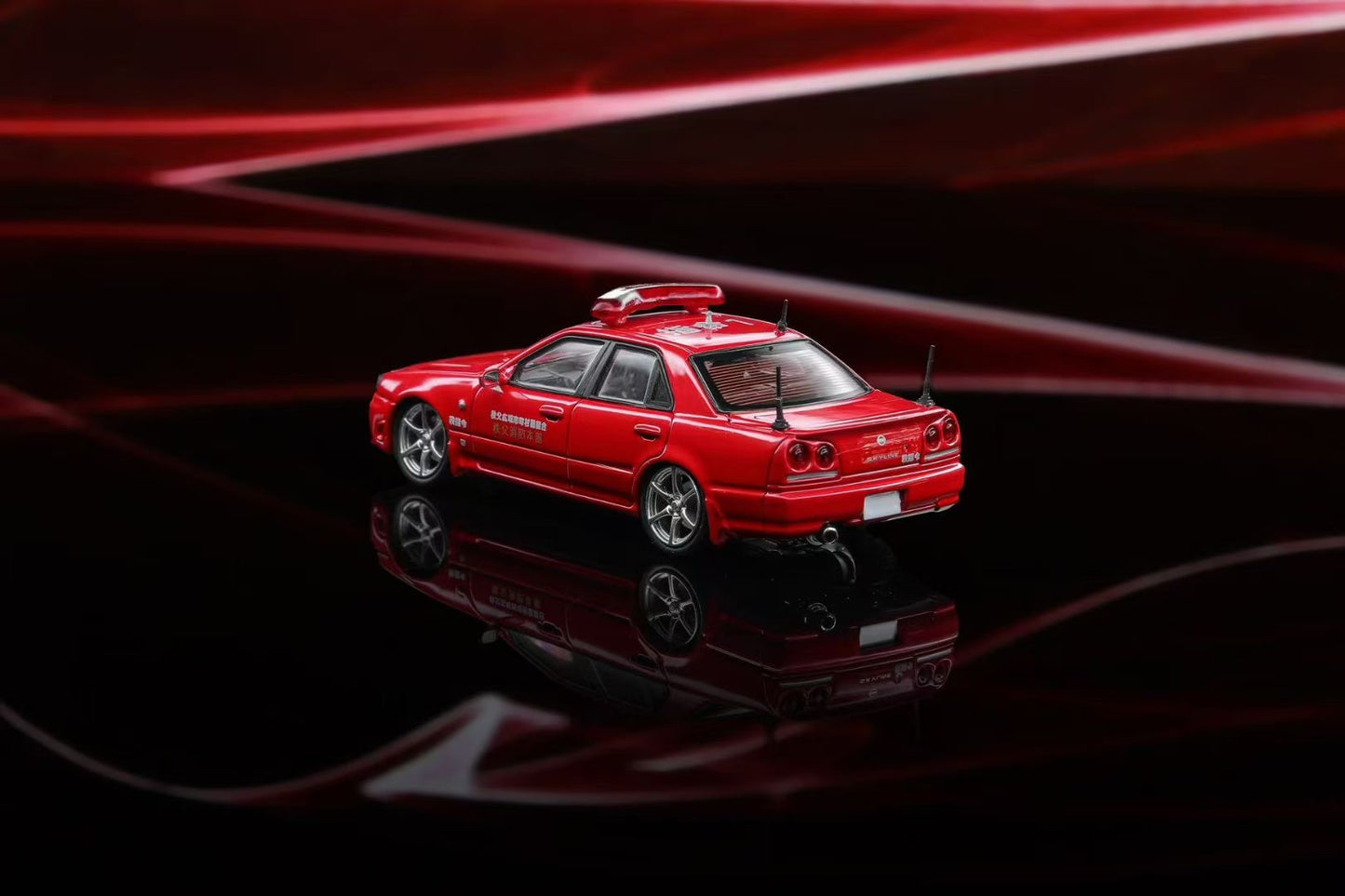 Mortal 1:64 Nissan Skyline GT-R ER34 25GTT GT-T Turbo Japanese Fire Department Red Limited 699 Pieces