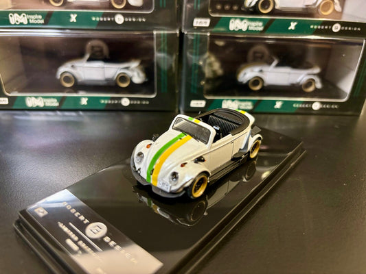 Inspire Model 1/64 Volkswagen Beetle RWB Robert Design Stripe- White 2(ST740008H)