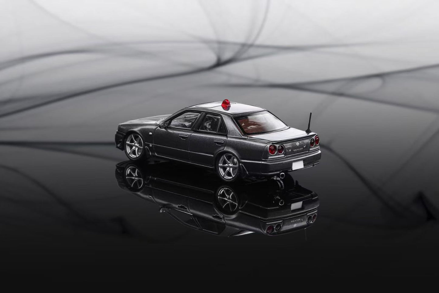 Mortal 1:64 Nissan Skyline GT-R ER34 25GTT GT-T Turbo Japanese Police Grey Limited 699 Pieces