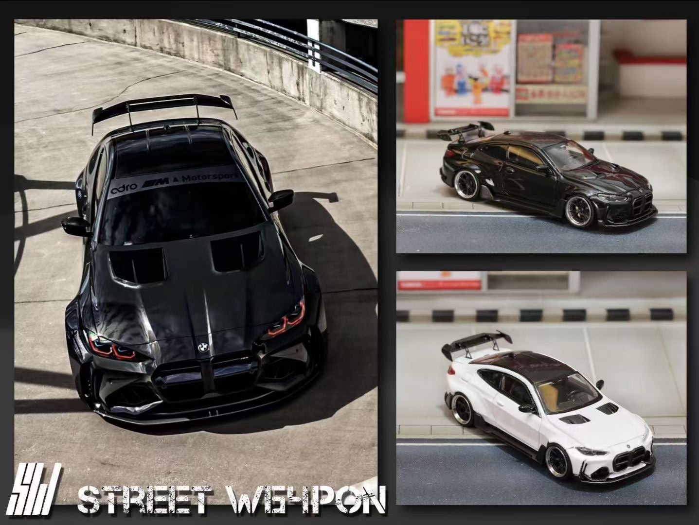 Street Weapon 1:64 BMW M4 G82 Adro Body Kit Custom White