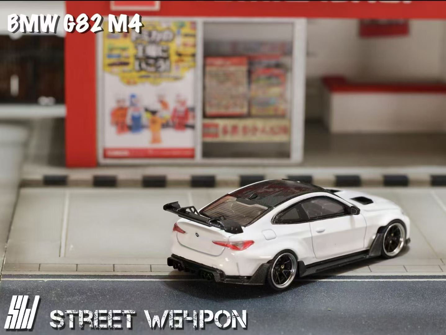Street Weapon 1:64 BMW M4 G82 Adro Body Kit Custom White