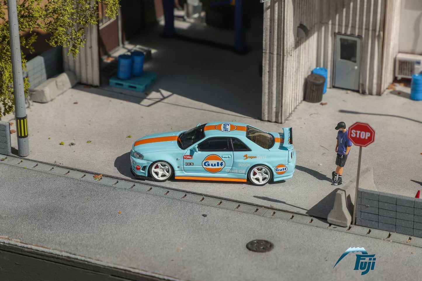 Fuji 1:64 Nissan Skyline GT-R R34 Nismo Z-Tune Gulf Blue Edition