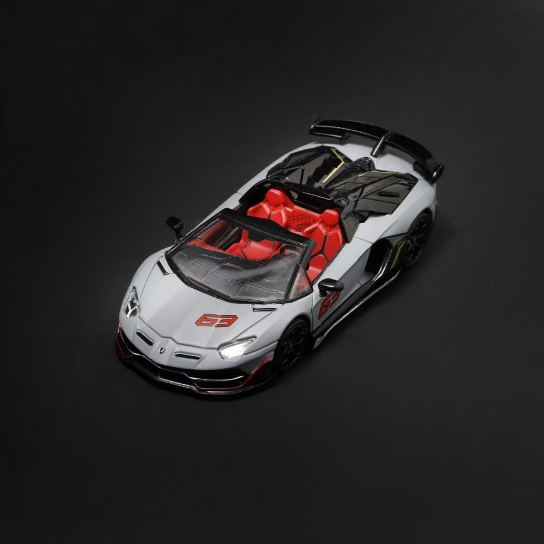 Maxwell X Rhino Model 1:64 Lamborghini Aventador LP770-4 SVJ #63 Combat Grey (China Beijing Hobby Expo HEC 2025 Event Edition)