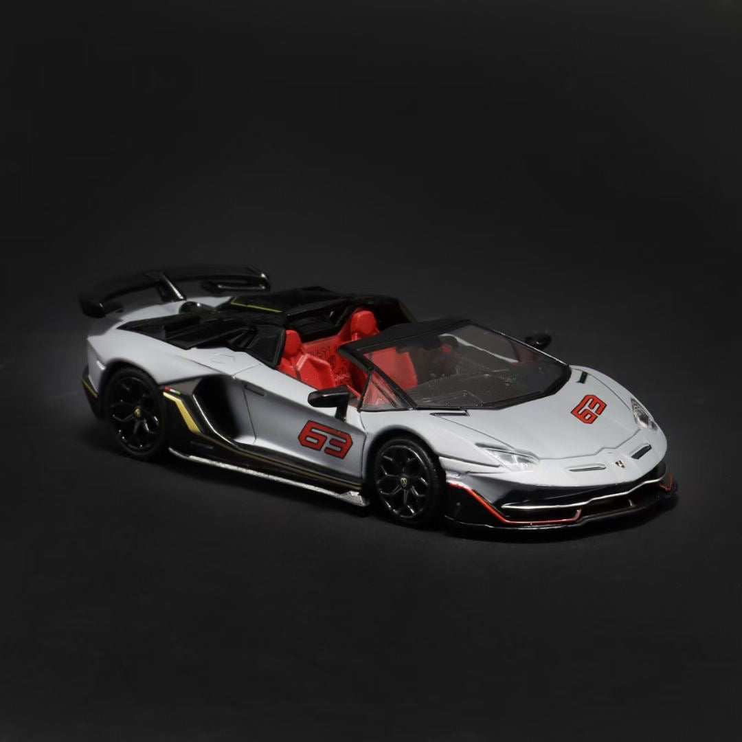 Maxwell X Rhino Model 1:64 Lamborghini Aventador LP770-4 SVJ #63 Combat Grey (China Beijing Hobby Expo HEC 2025 Event Edition)