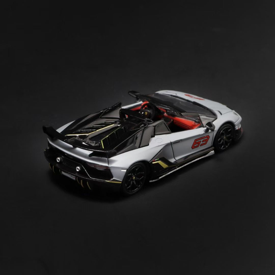 Maxwell X Rhino Model 1:64 Lamborghini Aventador LP770-4 SVJ #63 Combat Grey (China Beijing Hobby Expo HEC 2025 Event Edition)