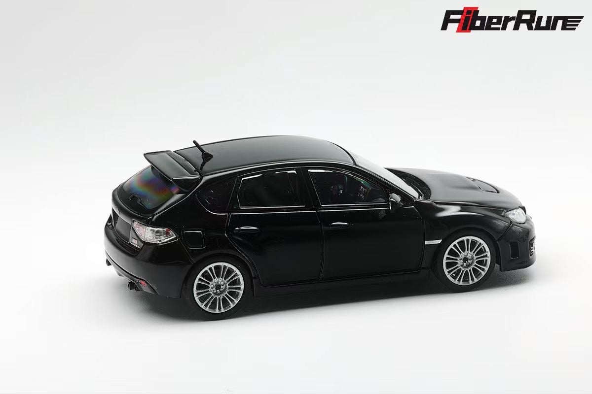 Fiber Run 1:64 Subaru Impreza MK3 WRX STI Hatchback 2009 (GR) Black Subaru Official Licensed