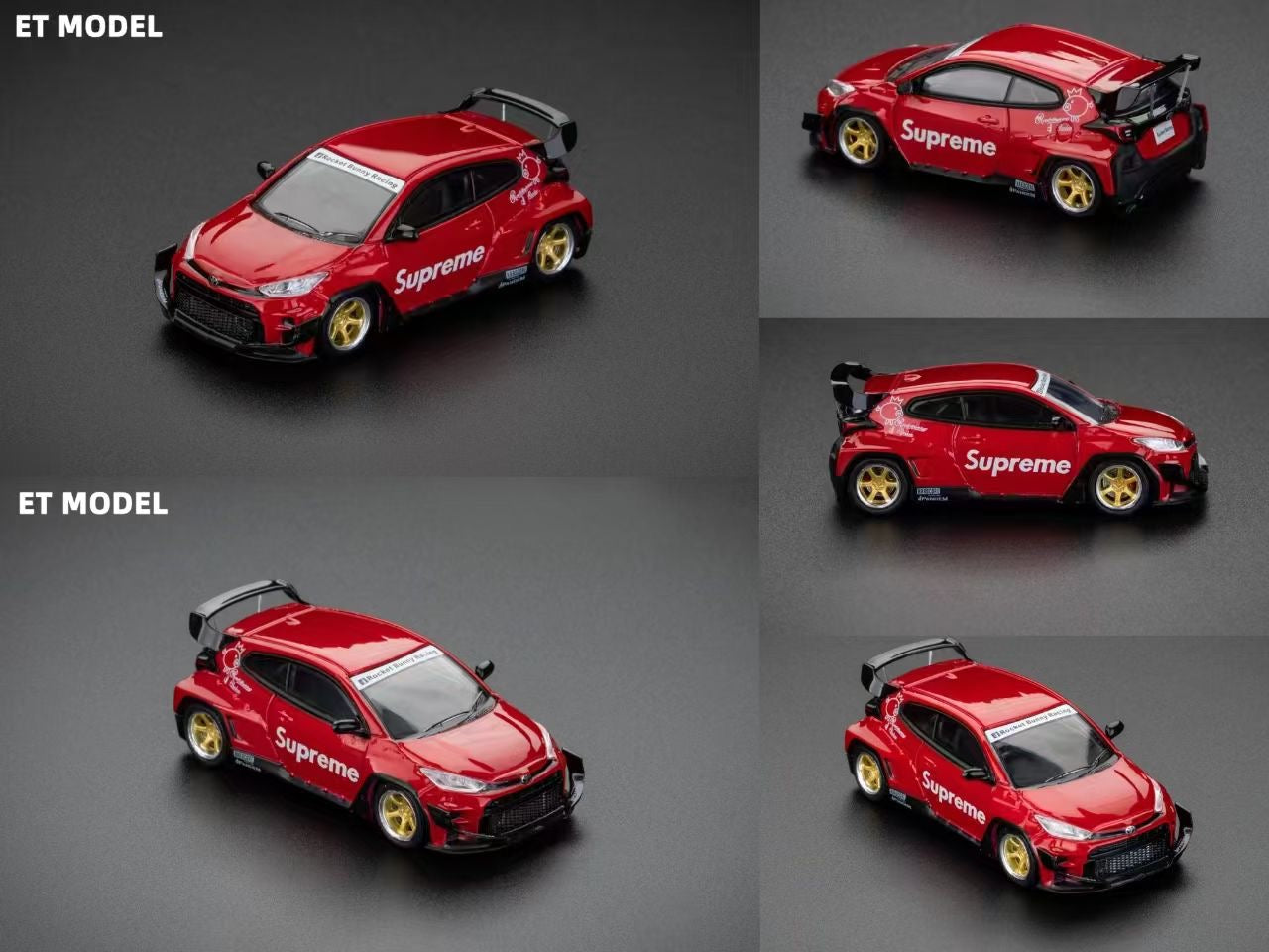 Fuji X ET Model 1:64 Toyota GR Yaris Pandem Rocket Bunny Wide Body Hot Hatch Supreme Red Edition Limited 499 Pieces
