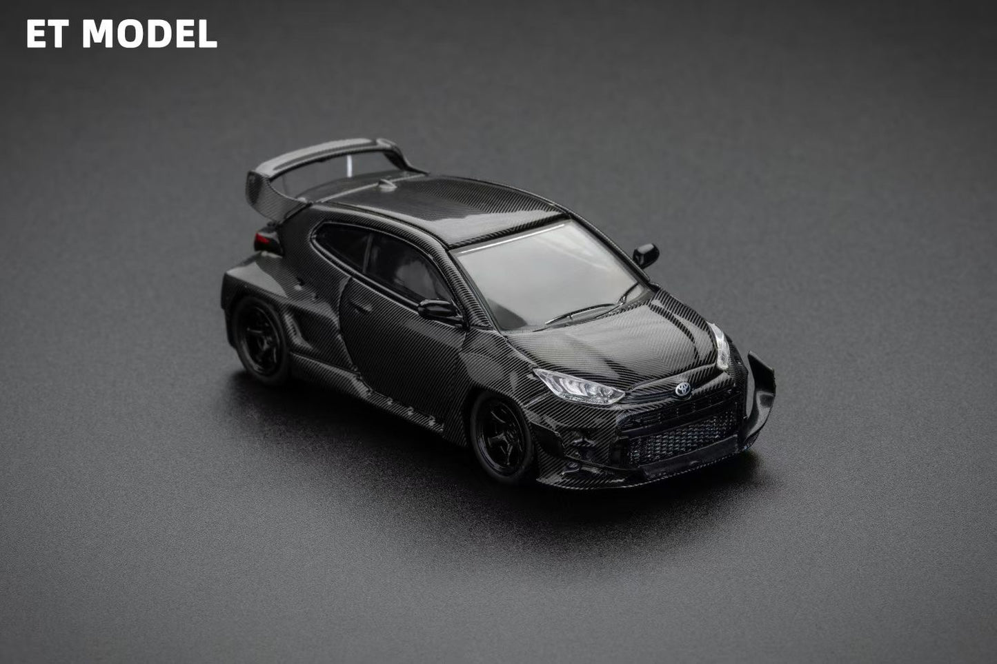 Fuji X ET Model 1:64 Toyota GR Yaris Pandem Rocket Bunny Wide Body Hot Hatch Full Carbon Black Limited 499 Pieces