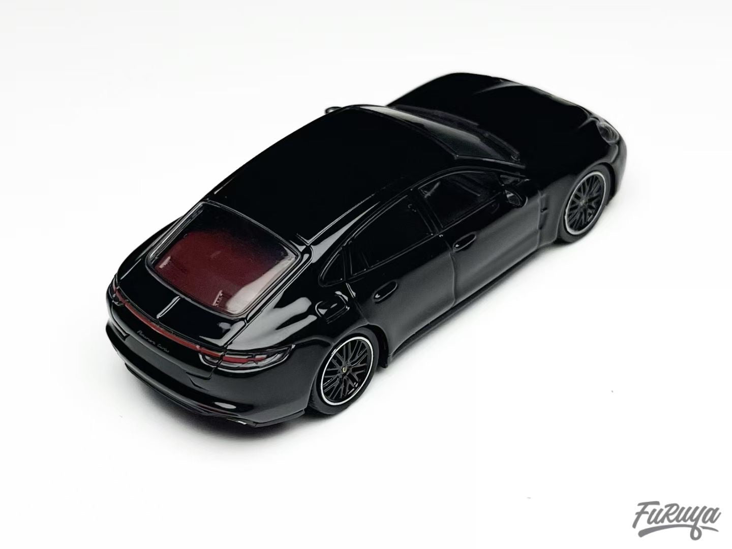 Furuya 1:64 Porsche Panamera Mk2 971 Turbo Sedan Black Limited 999 Pieces