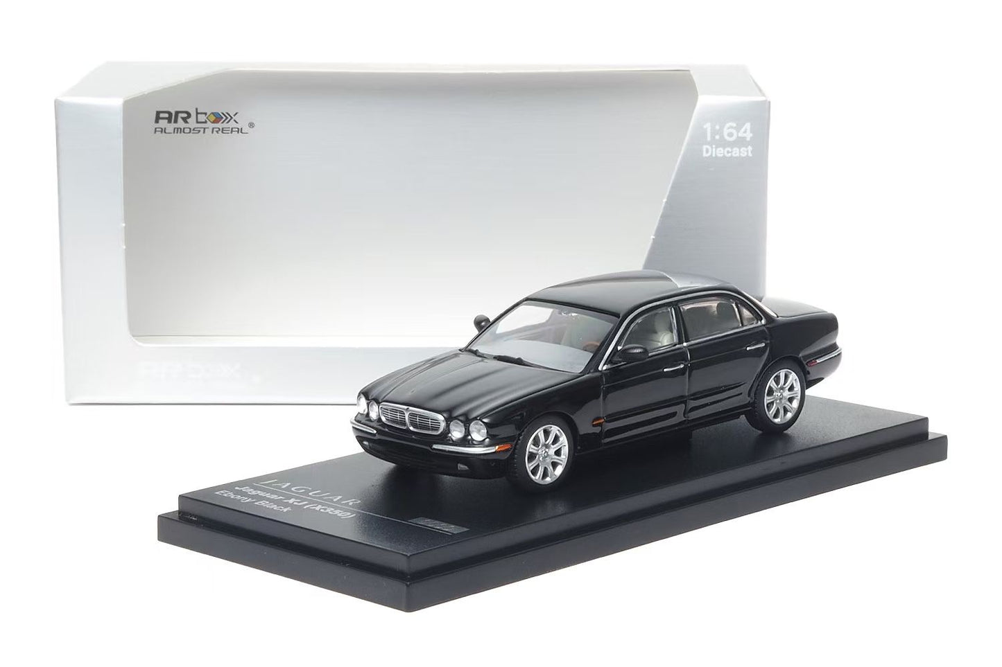 AR Box 1:64 Jaguar XJ350 Ebony Black Jaguar Official Licensed