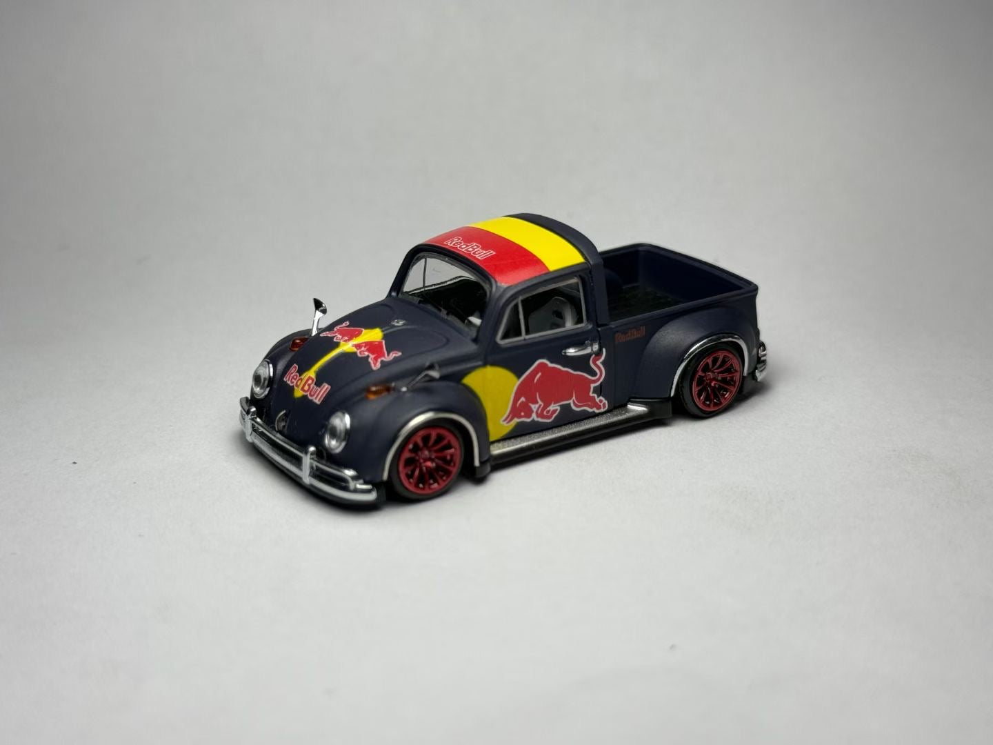 Liberty64 1:64 Volkswagen Beetle Pick up Truck Robert Design Concept Custom Red Bull Edition with Figure