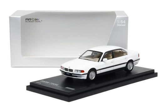 AR Box 1:64 BMW 7 Series Mk3 E38 750iL White BMW Official Licensed
