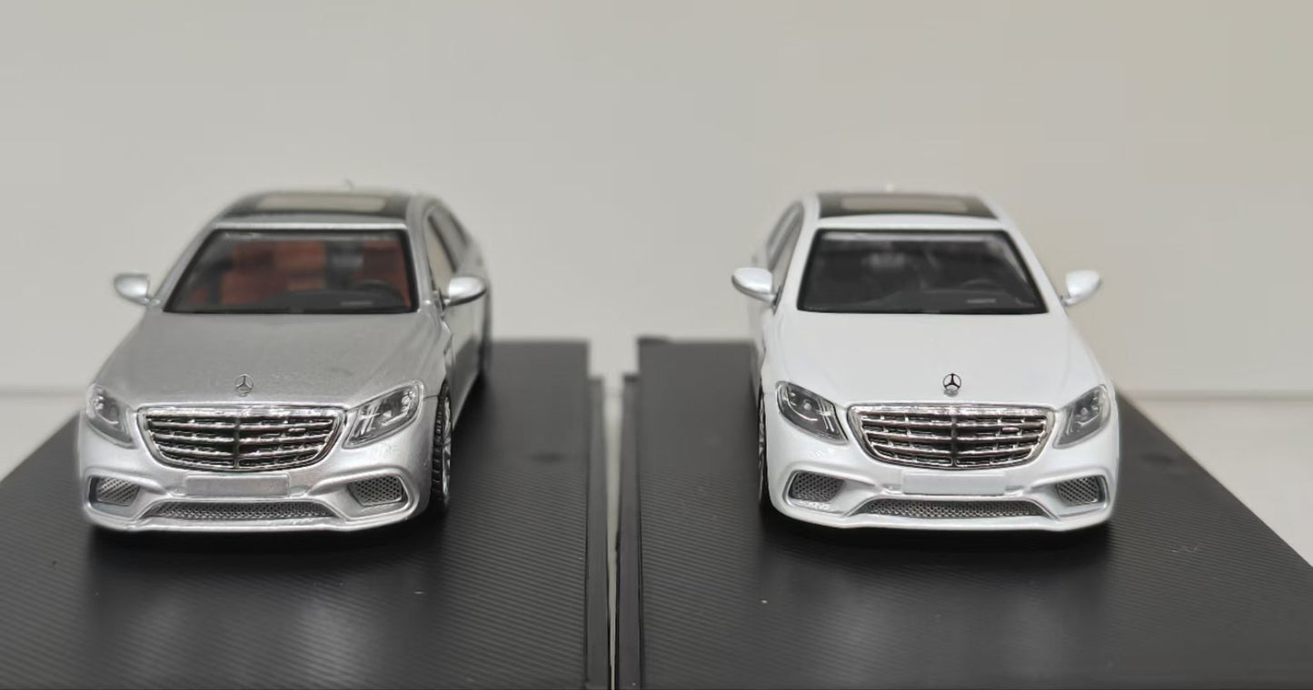 MJ Model 1:64 Mercedes Benz S-Class S65 AMG W222 Pearl White