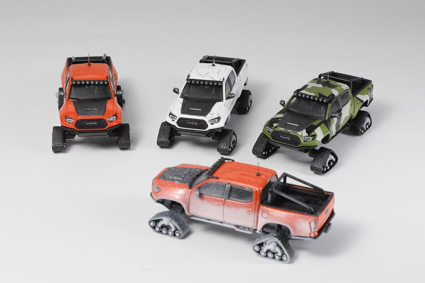 GCD 1:64 Toyota Tacoma N300 Snow Edition Official Licensed Orange with Snow (with 8 Accessories)