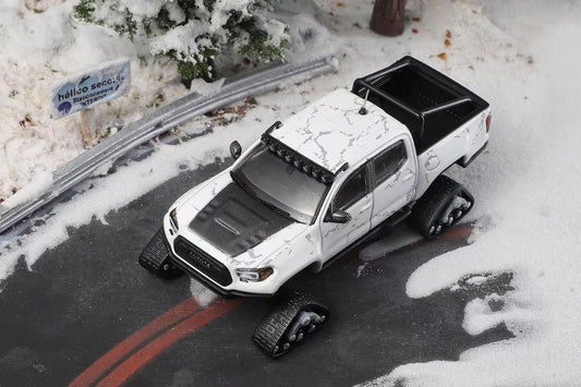 GCD 1:64 Toyota Tacoma N300 Snow Edition Official Licensed White Marble (with 8 Accessories)