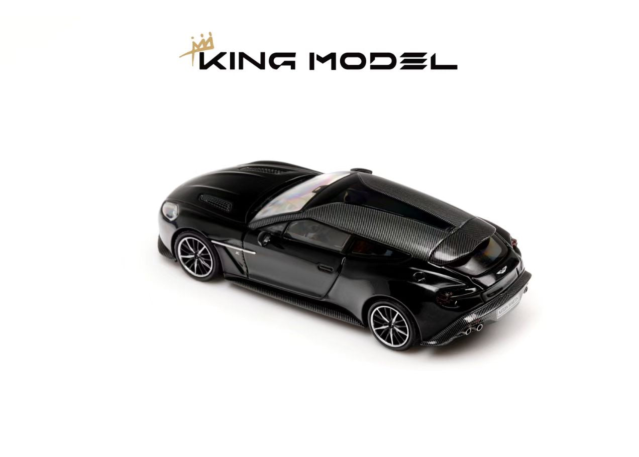 King Model 1:64 Aston Martin Vanquish Zagato Shooting Brake Metallic Black Limited 999 Pieces