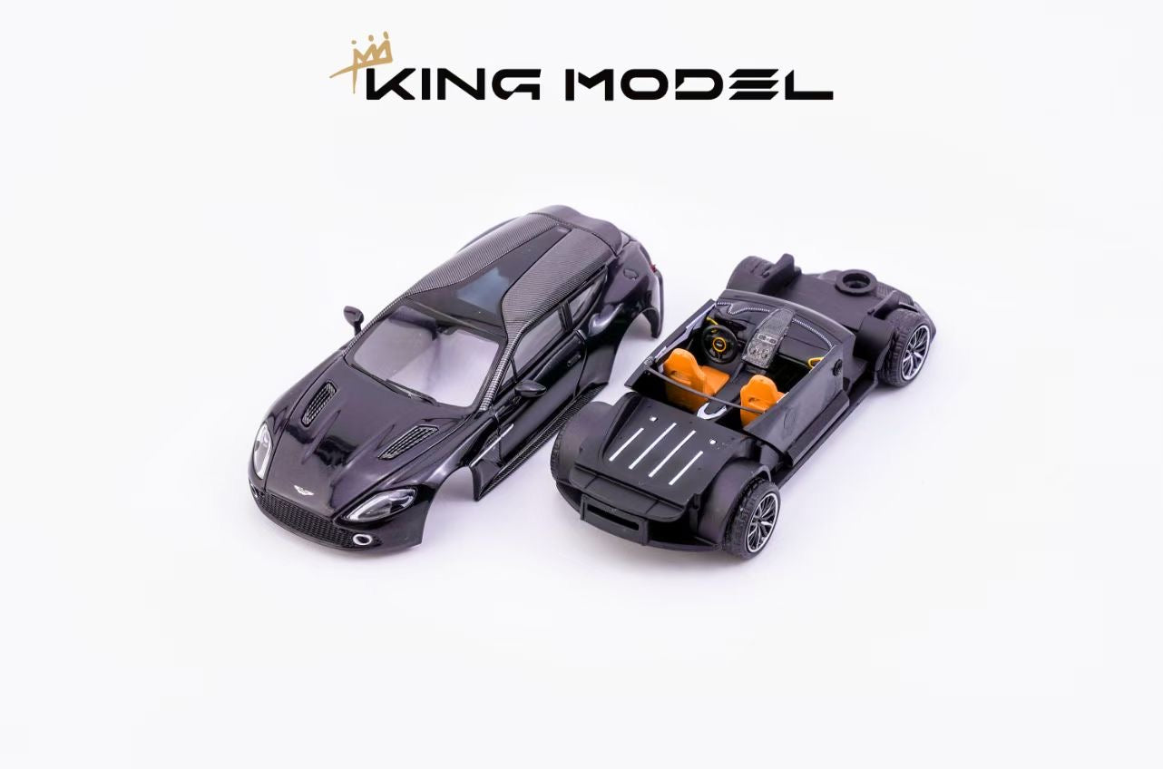 King Model 1:64 Aston Martin Vanquish Zagato Shooting Brake Metallic Black Limited 999 Pieces