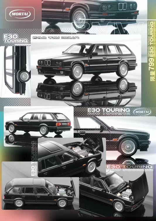Mortal BMW 3 Series M3 E30 Wagon Pearl Black Ordinary Stance Openable Front Hood Detailed Engine Limited 799 Pieces