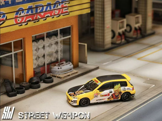 Street Weapon 1:64 Honda CIVIC EG6 Dragon Ball Gouku Edition Limited 499 Pieces