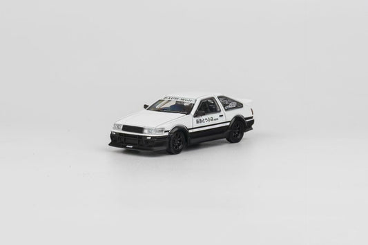 DCT 1:64 Toyota Corolla AE86 Levin GT-APEX RWB Wide Body Custom Initial D Fujiwara Edition White Front Hood