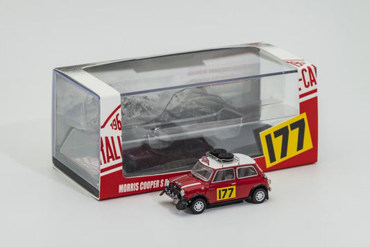 GCD 1:64 Mini Morris MK1 Mini Cooper S Rallye Automobile Monte-Carlo #177 1967 (Morris Mini Official Licensed)