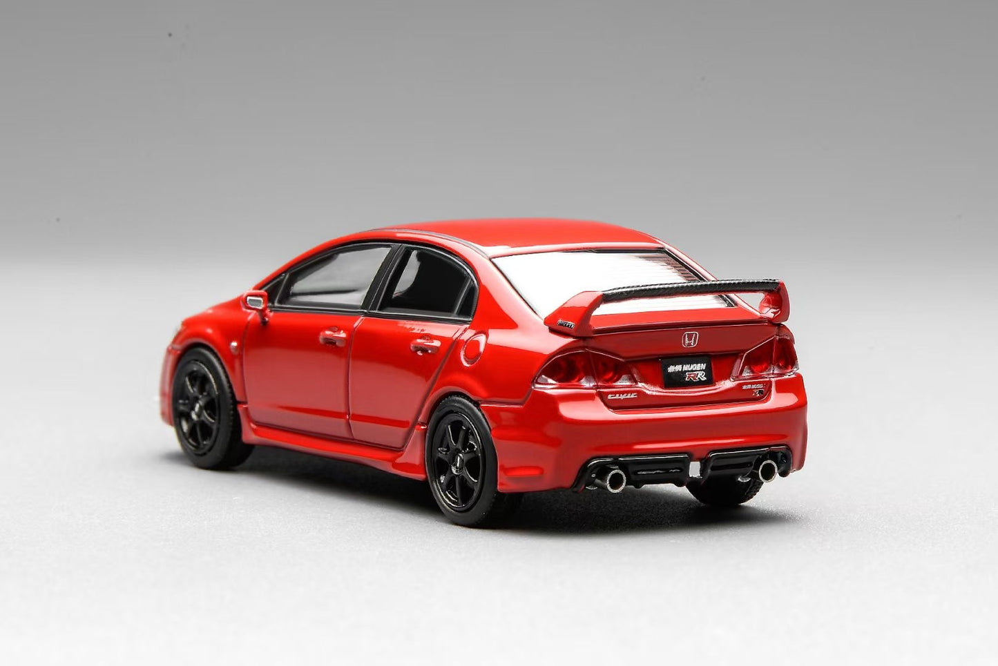 Motorhelix Senior Series 1:64 Honda Civic Type-R FD2 Mugen RR Red Openable Front Hood Detailed Engine (Honda & Mugen Double Official Licensed)
