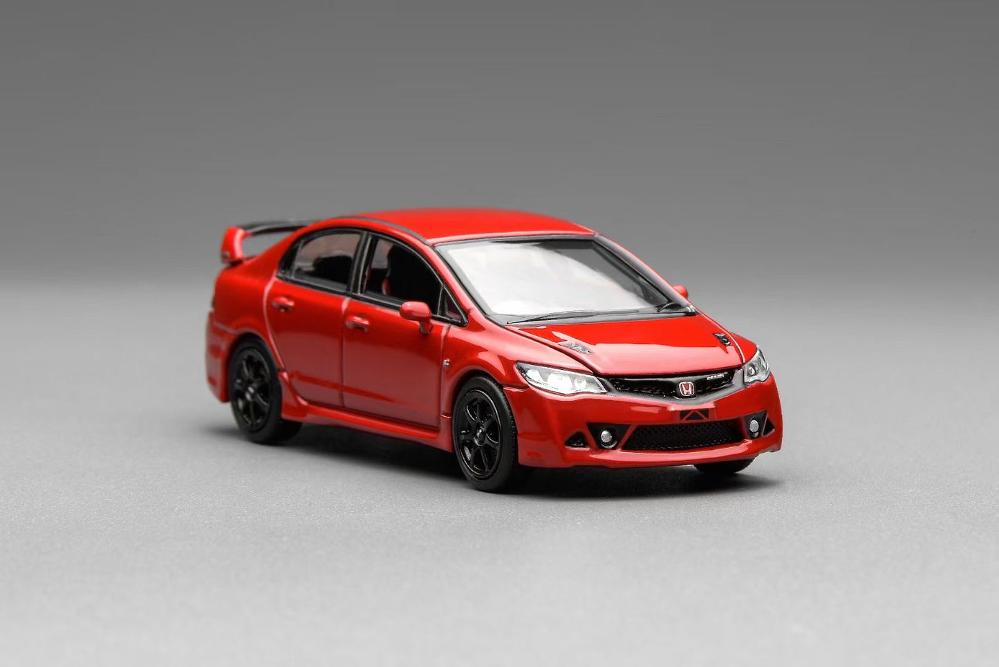 Motorhelix Senior Series 1:64 Honda Civic Type-R FD2 Mugen RR Red Openable Front Hood Detailed Engine (Honda & Mugen Double Official Licensed)