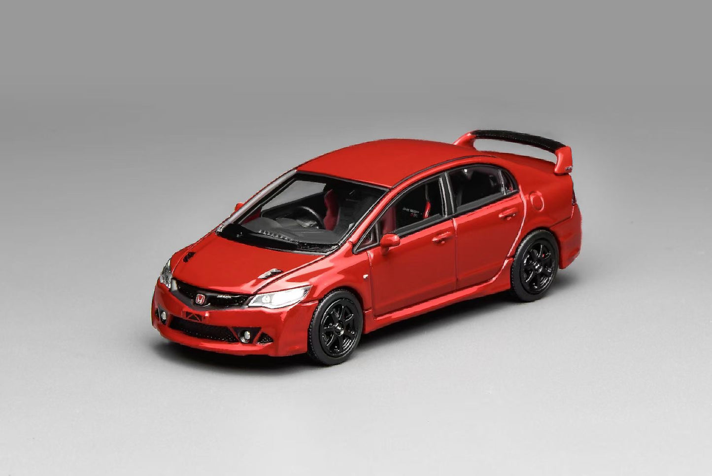 Motorhelix Senior Series 1:64 Honda Civic Type-R FD2 Mugen RR Red Openable Front Hood Detailed Engine (Honda & Mugen Double Official Licensed)