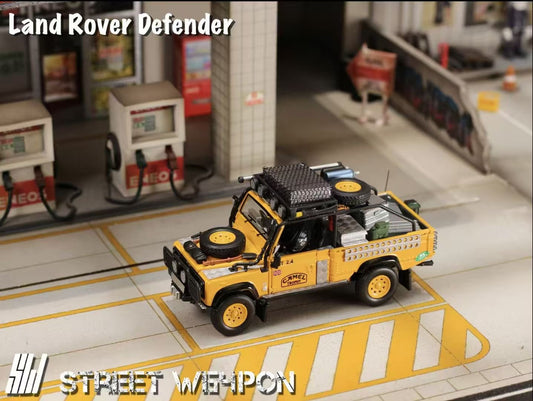 Street Weapon 1:64 Land Rover Defender Pick Up Tomb Raider Movie Film Camel Edition (Built with complicated parts) Limited 500 Pieces