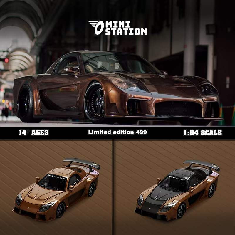 Mini Station 1/64 Mazda RX7 RX-7 VeilSide Metallic Brown