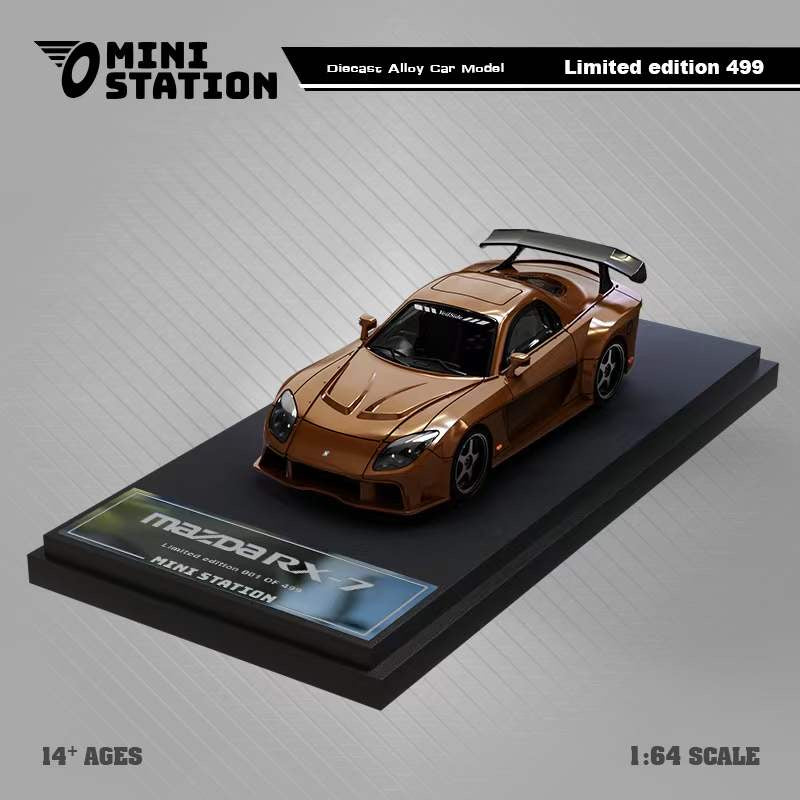 Mini Station 1/64 Mazda RX7 RX-7 VeilSide Metallic Brown