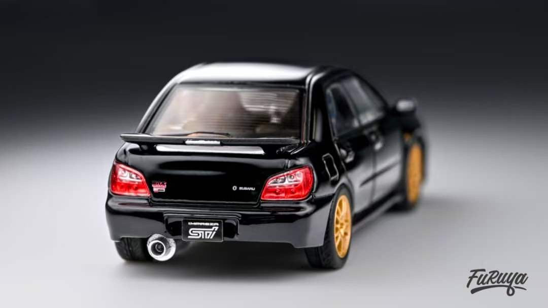 Furuya 1:64 Subaru Impreza WRX STI Sedan MK2 GD Bugeye Official Licensed Black