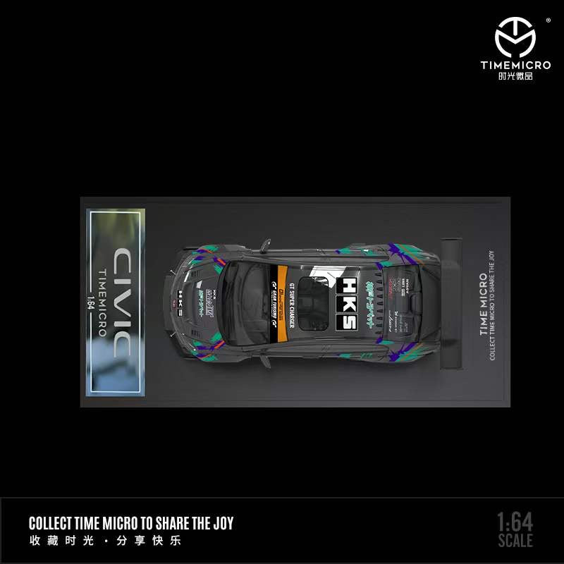 Time Micro 1/64 Honda Civic Type R FD2 Modified HKS Edition